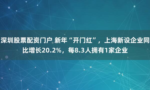 深圳股票配资门户 新年“开门红”，上海新设企业同比增长20.2%，每8.3人拥有1家企业
