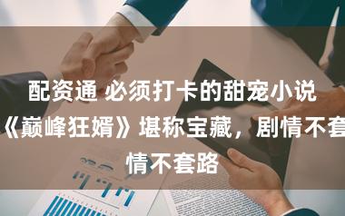 配资通 必须打卡的甜宠小说，《巅峰狂婿》堪称宝藏，剧情不套路