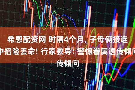 希恩配资网 时隔4个月, 子母俩接连中招险丢命! 行家教导: 警惕眷属遗传倾向