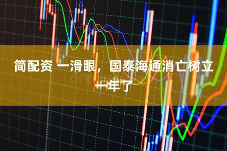 简配资 一滑眼，国泰海通消亡树立一年了