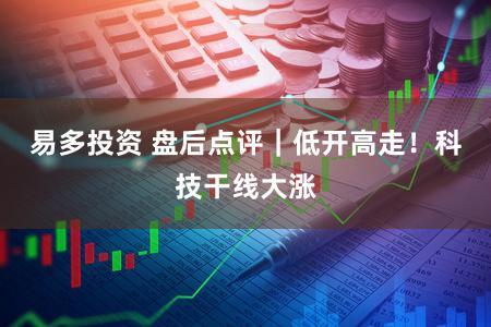 易多投资 盘后点评｜低开高走！科技干线大涨